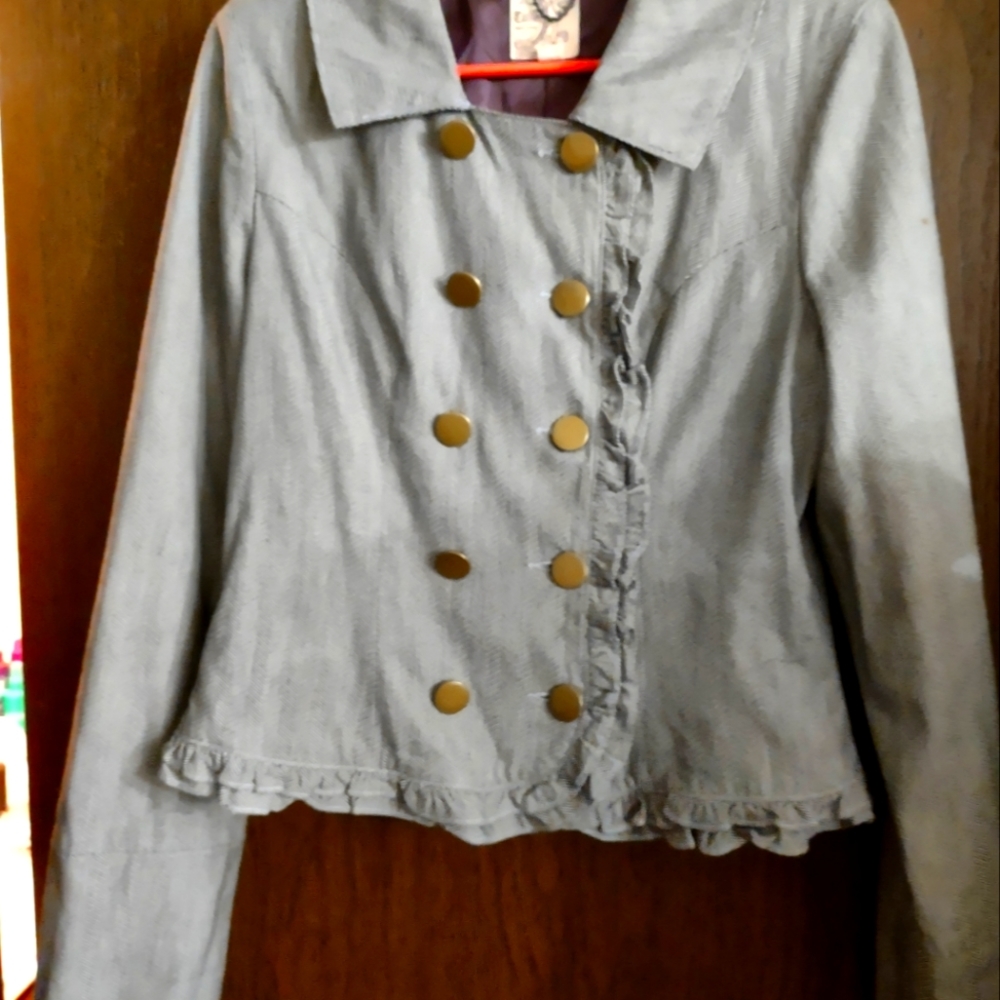 RARE Anthropologie Tulle Peacoat Blazer